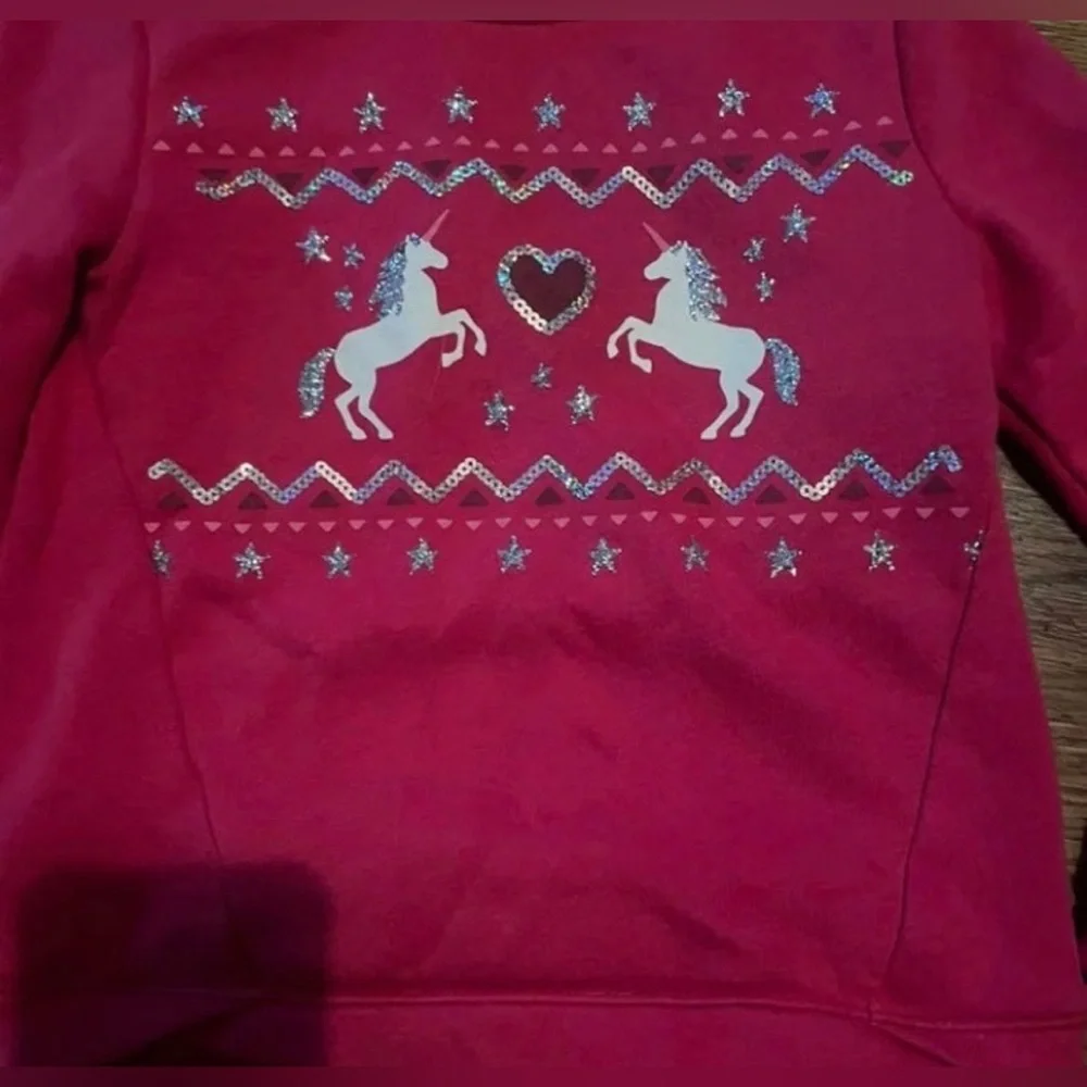 Girls glitter unicorn sweatshirt 4 sonoma fall winter